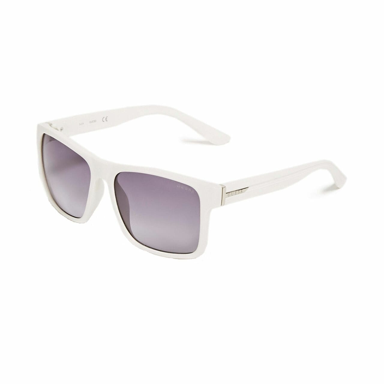 Guess GF5049/S-21B Retro White Square Grey Lens Unisex Plastic Sunglasses