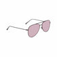 Guess GG1142/S-09Z Silver Aviator Pink Lens Women's Metal Sunglasses 664689887804