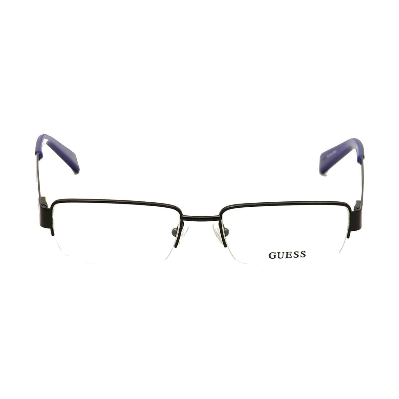 Guess GU-1767-B84 Satin Black Rectangular Men's Metal Eyeglasses 715583660755