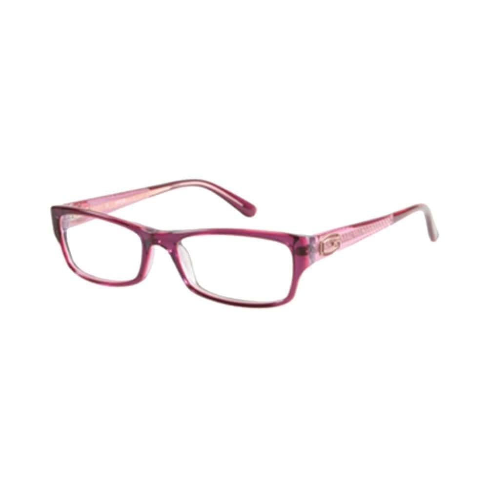 Guess GU-2373-RO Dark Rose Rectangular Women's Acetate Eyeglasses 715583723689