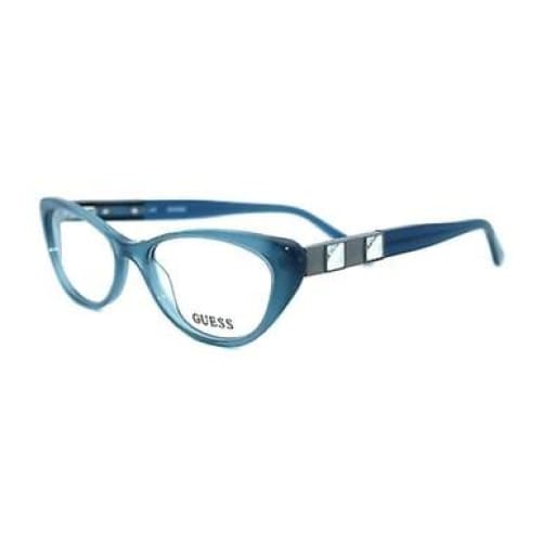 Guess GU-2415-BL Blue Cat-Eye Women’s Acetate Eyeglasses - 