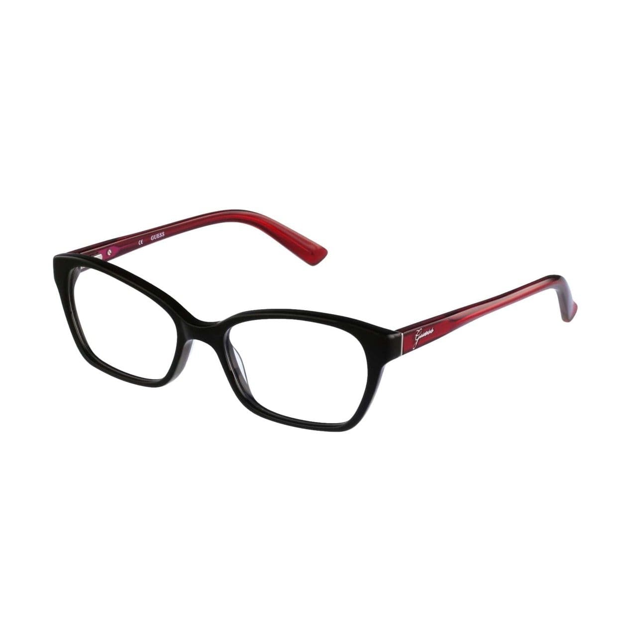 Guess GU-2466-BLK Black Square Women's Acetate Eyeglasses 715583285606