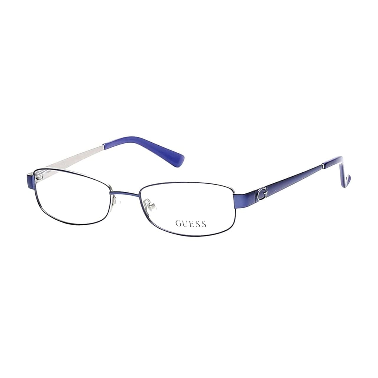 Guess GU-2569-092 Blue Rectangular Unisex Metal Eyeglasses 664689783939