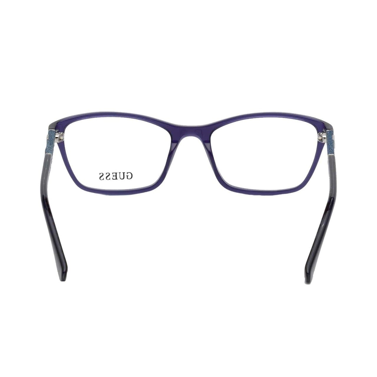 Guess GU-2594-090 Shiny Blue Square Women's Acetate Eyeglasses 664689837236