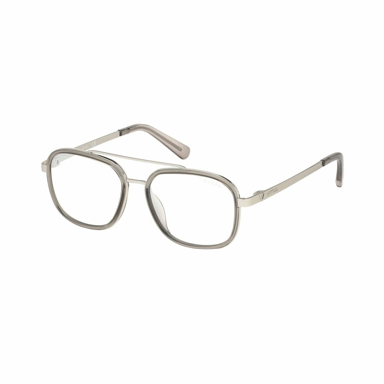 Guess GU6950-20C Grey Square Mirrored Smoke Lens Men's Metal Sunglasses 889214045973