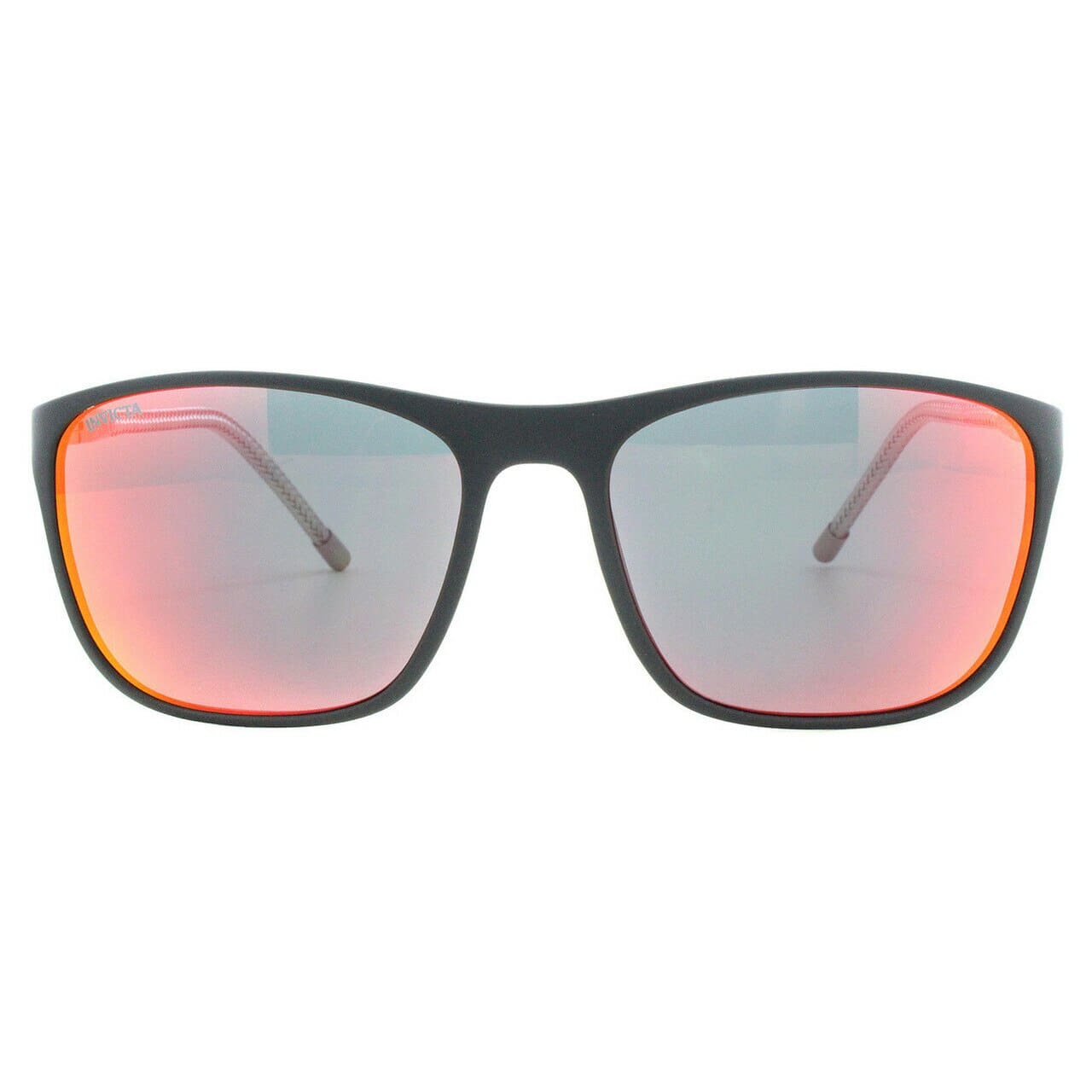 Invicta IEW013-21 Invicta Sun Black with Silver Full Rim Mirrored Lenses Sunglasses Frames 886678215386