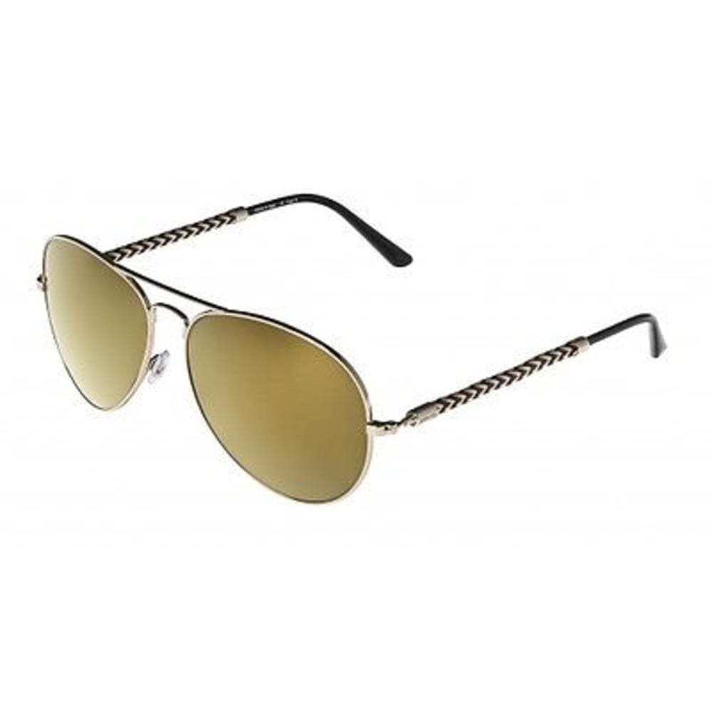 Invicta IEW017-31 Invicta Sun Gold with Black Full Rim Brown Lenses Sunglasses Frames 886678195152