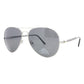 Invicta IEW017-36 Invicta Sun Grey Lenses Silver Full Rim Aviator Sunglasses Frames 886678195206