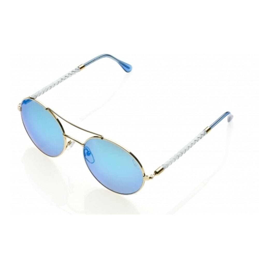 Invicta IEW048-27 Invicta Sun Gold Full Rim Blue Lenses Sunglasses Frames 886678265367