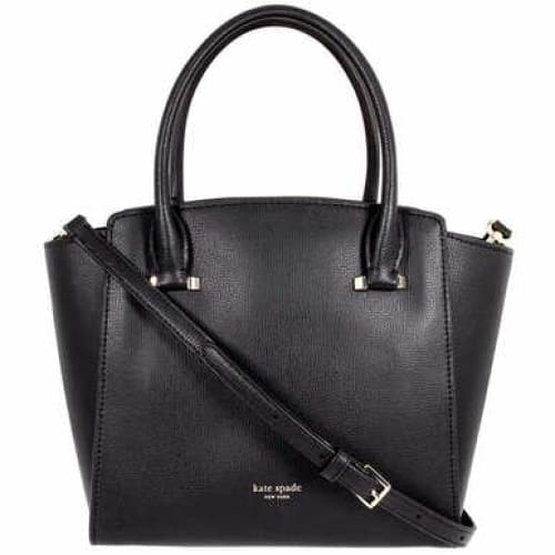 Kate Spade Women’s Sydney Medium Black Leather Satchel Bag -