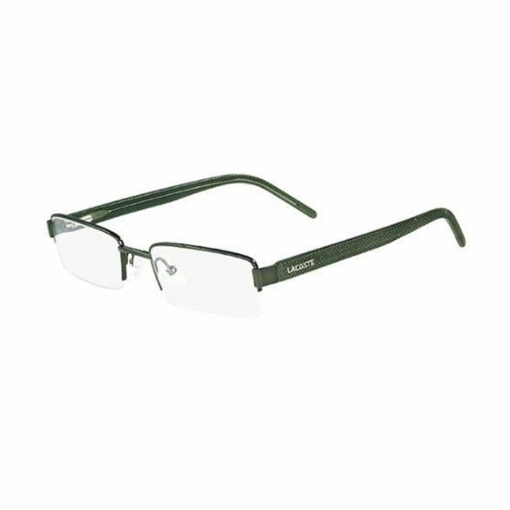 Lacoste L2110-315 Satin Green Rectangular Men's Metal Eyeglasses 883121743953
