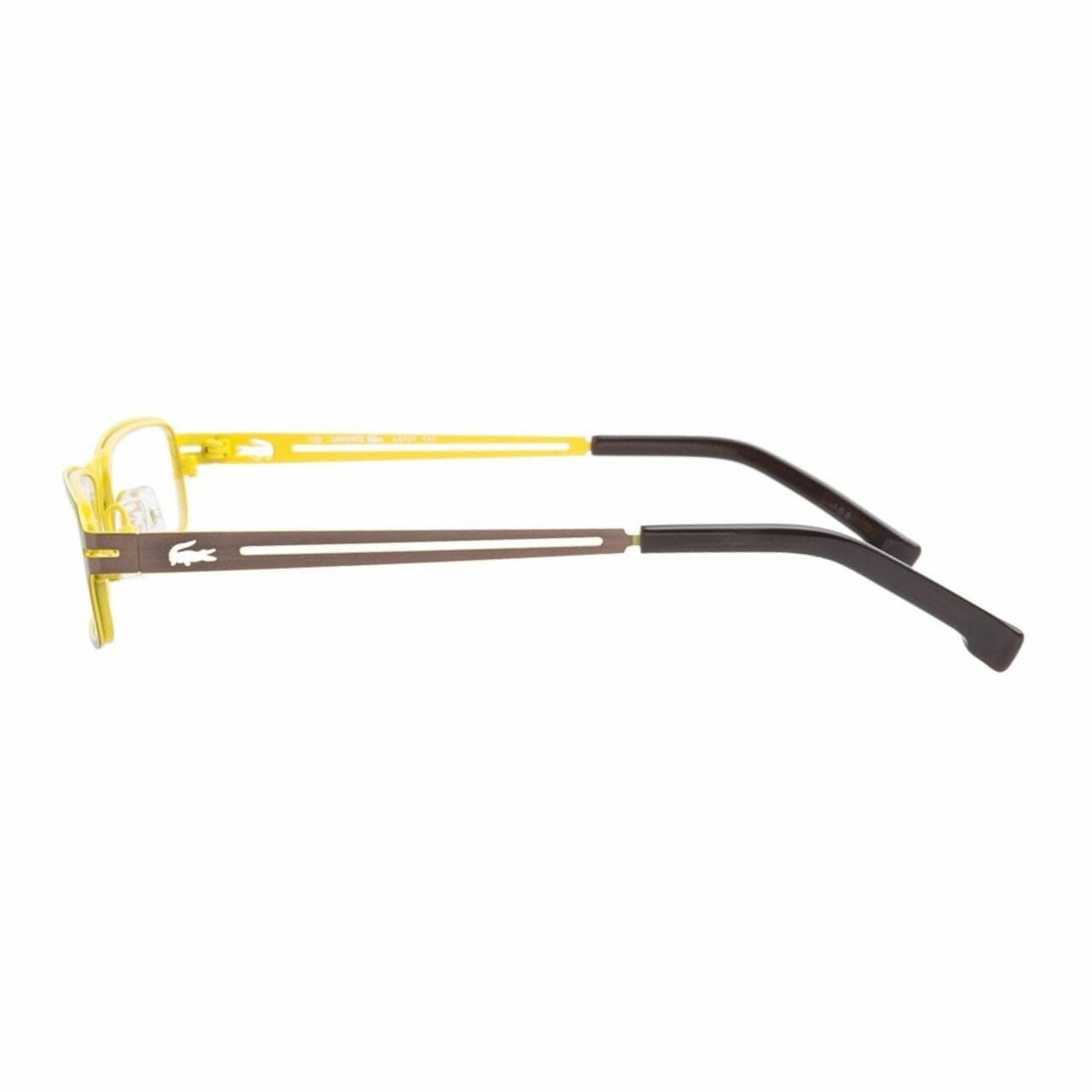 Lacoste L2121-714 Gold Yellow Rectangular Unisex Metal Eyeglasses