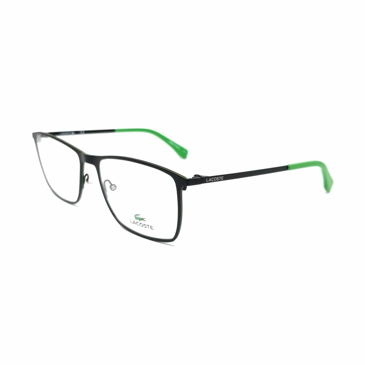Lacoste L2223-001 Matte Black Square Men's Metal Eyeglasses 886895271462