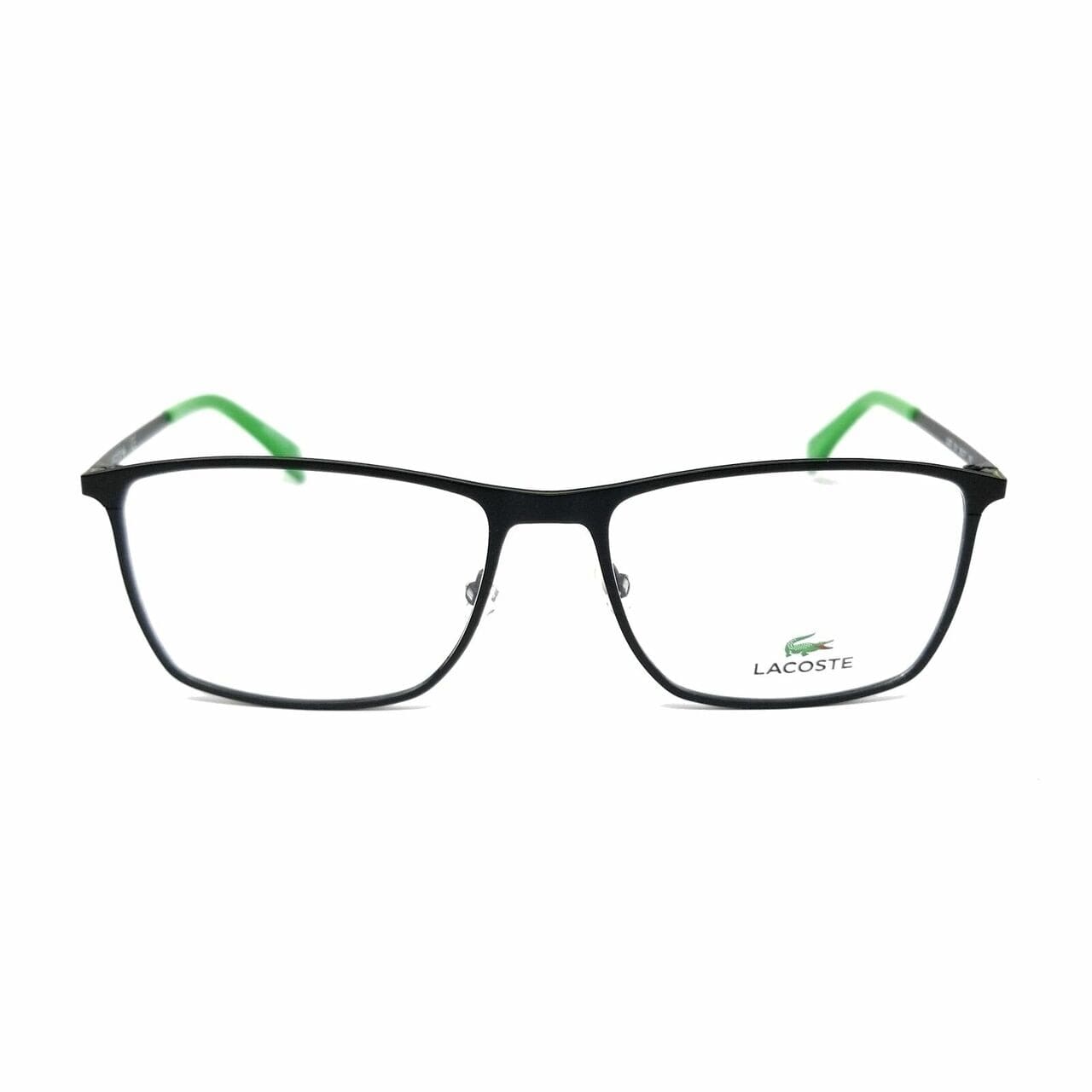 Lacoste L2223-001 Matte Black Square Men's Metal Eyeglasses 886895271462