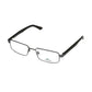Lacoste L2238-024 Dark Grey Rectangular Men's Metal Eyeglasses 886895317252