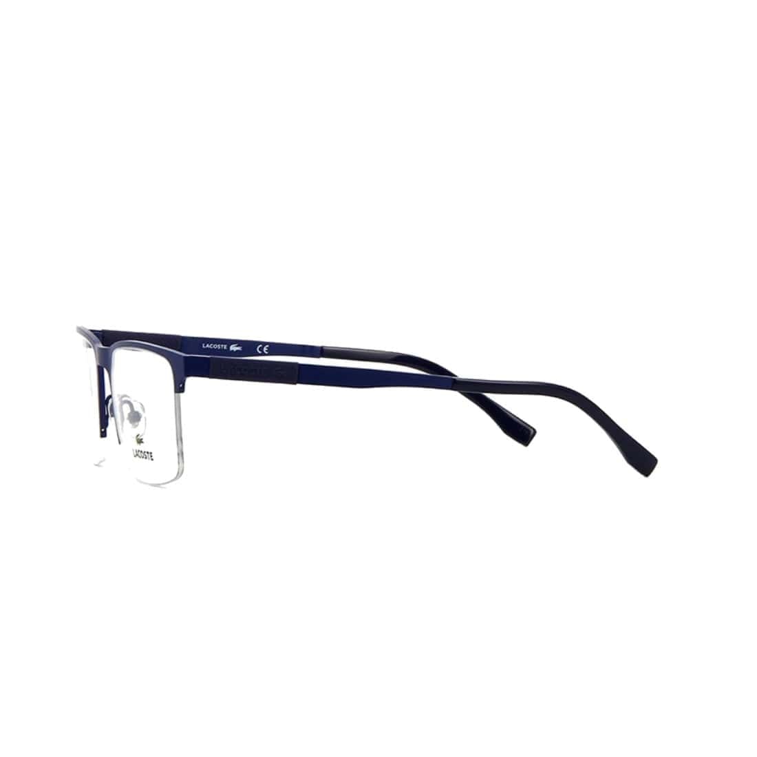 Lacoste L2244-424 Matte Blue Rectangular Men's Titanium Eyeglasses 886895363600