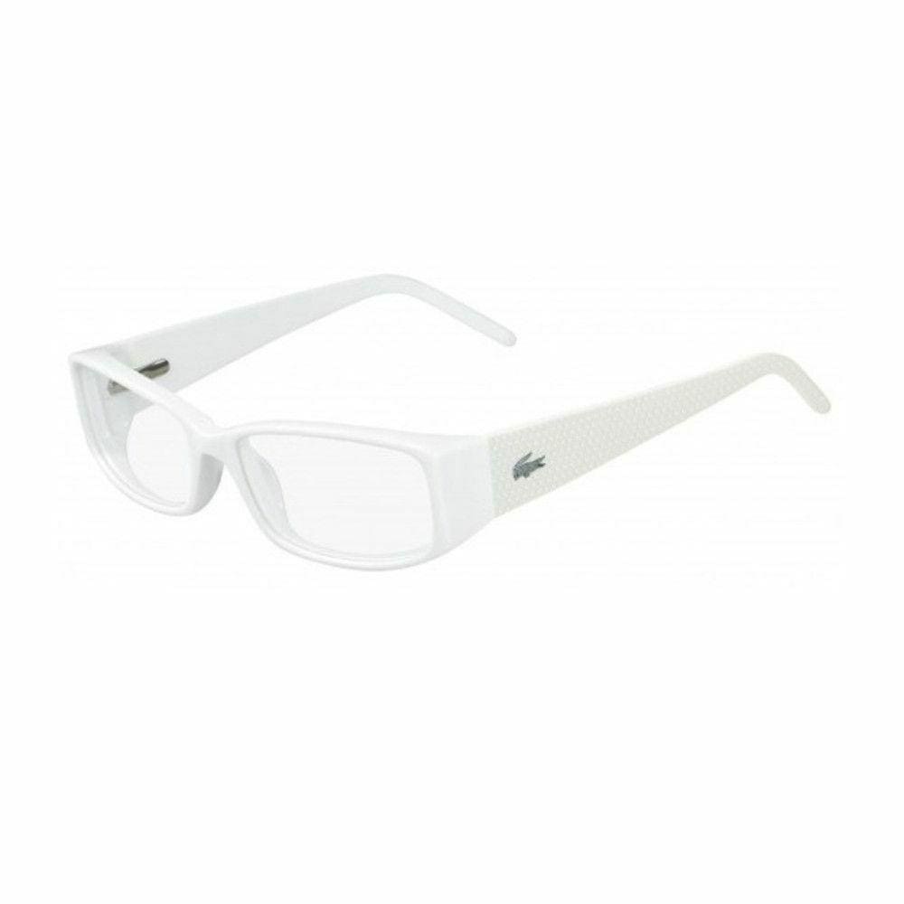 Lacoste L2607-105 White Rectangular Women's Plastic Eyeglasses