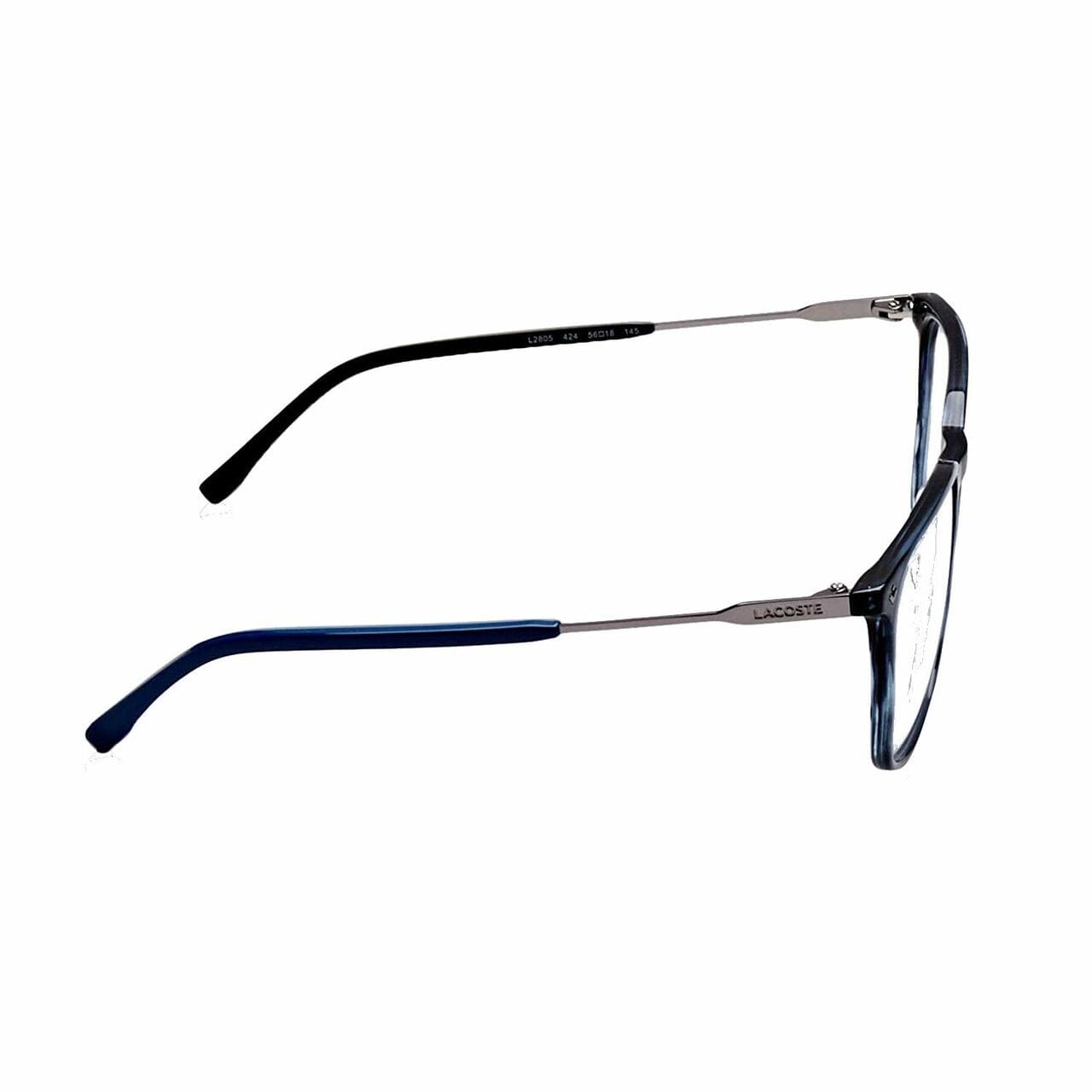 Lacoste L2805-424 Striped Blue Square Men's Acetate Eyeglasses 886895333252