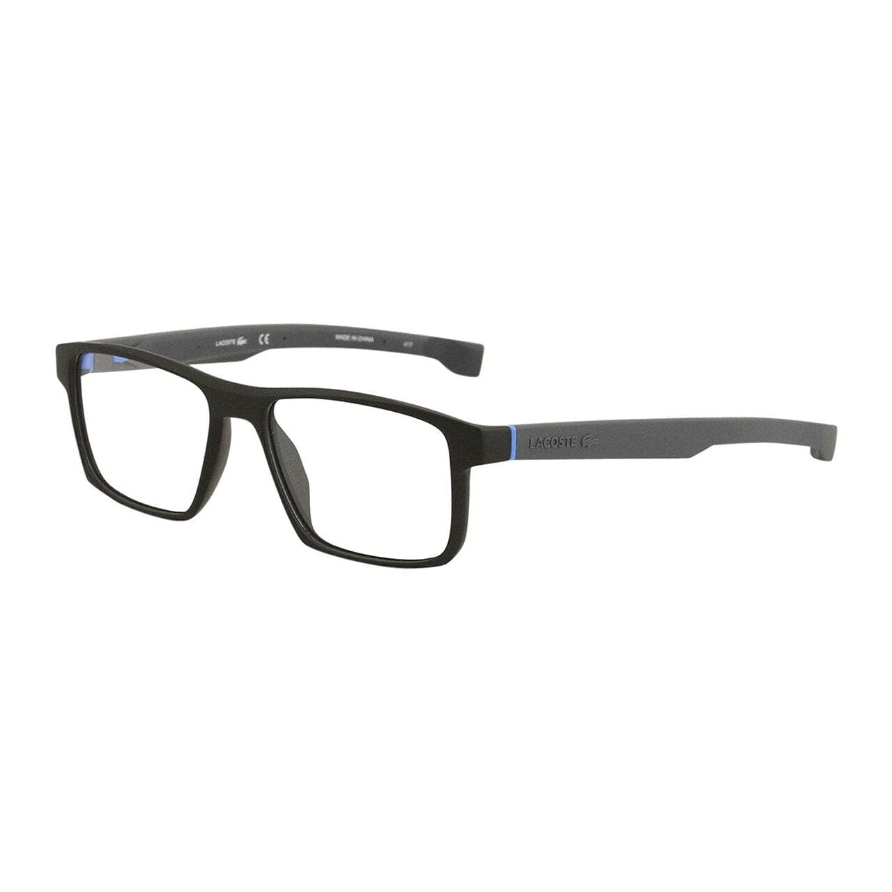 Lacoste L2813-001 Black Blue Square Men's Plastic Eyeglasses 886895348416