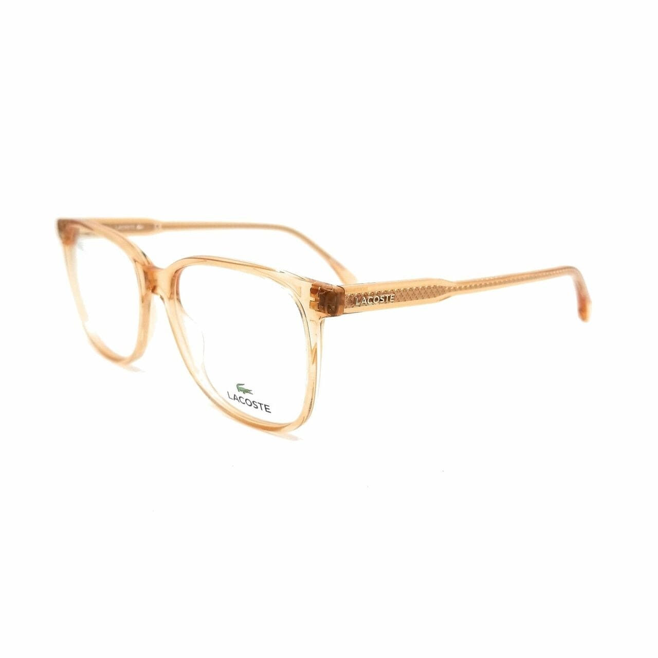 Lacoste L2839-662 Transparent Rose Square Women's Plastic Eyeglasses 886895398251