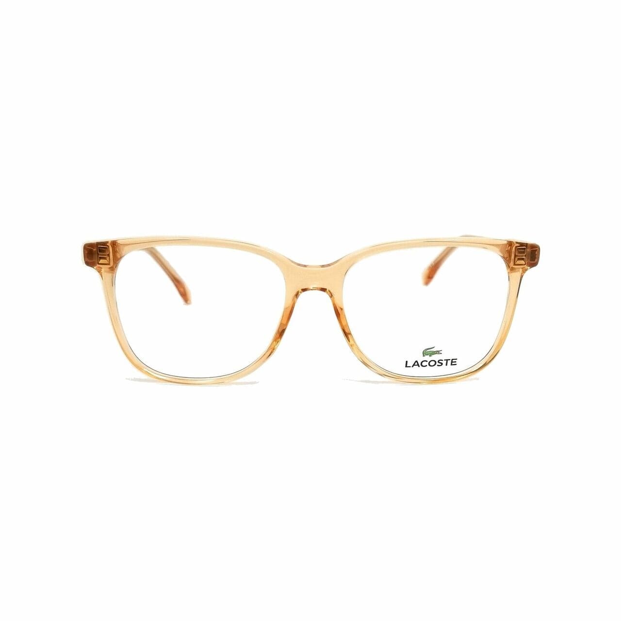 Lacoste L2839-662 Transparent Rose Square Women's Plastic Eyeglasses 886895398251