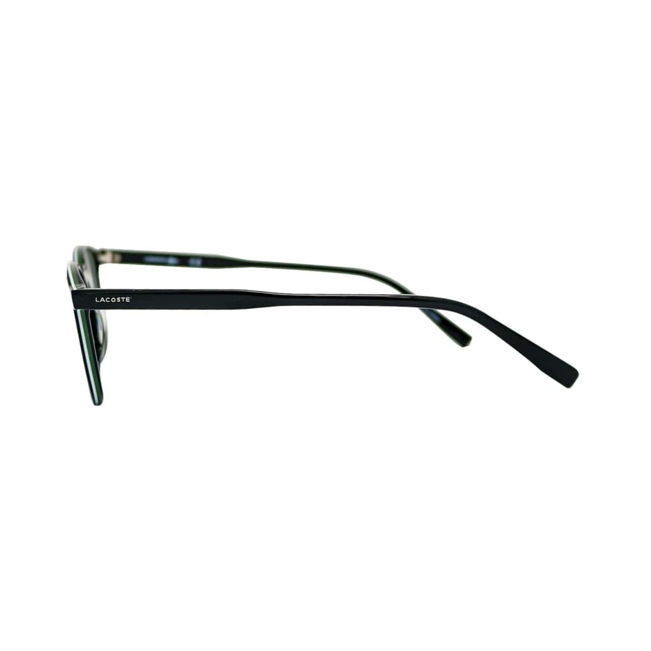 Lacoste L2845-001 Black White Rectangular Unisex Acetate Eyeglasses 886895398534