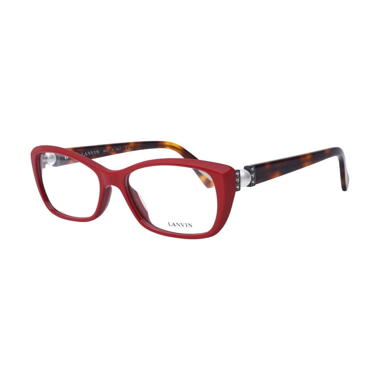 Lanvin VLN 665S-09LB Shiny Red Rectangular Women's Acetate Eyeglasses 883663797018