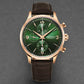 Louis Erard Men’s ’1931’ Chronograph Green Dial Brown Leather Strap Automatic Watch 78225PR19.BRC03 - On sale