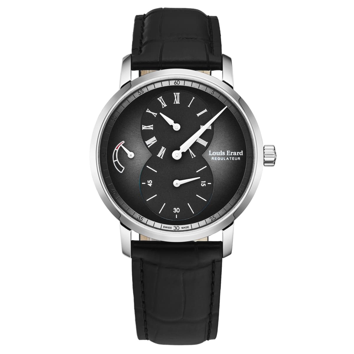 Louis Erard Men’s ’Excellence’ Black Dial Leather Strap Manual Wind Watch 54230AG52.BDC02 - On sale