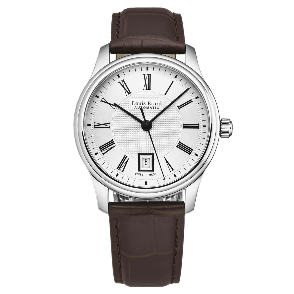 Louis Erard Men’s ’Heritage’ Silver Dial Brown Leather Strap Automatic Watch 67278AA21.BDC21 - On sale