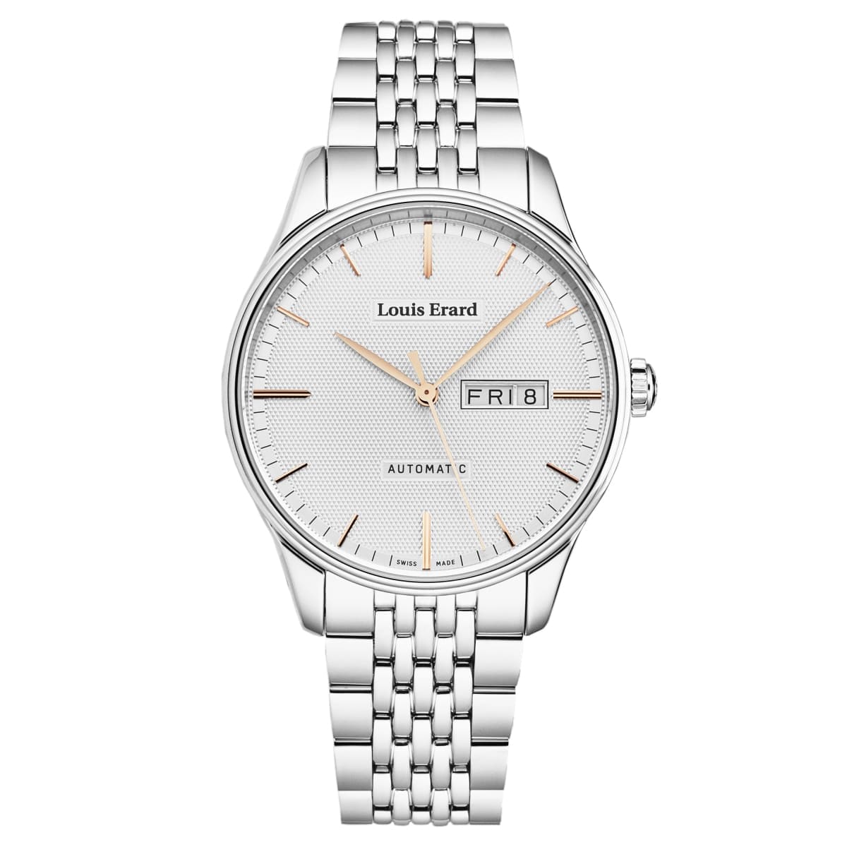 Louis Erard Men’s ’Heritage’ Silver Dial Stainless Steel Bracelet Automatic Watch 72288AA31.BMA88 - On sale