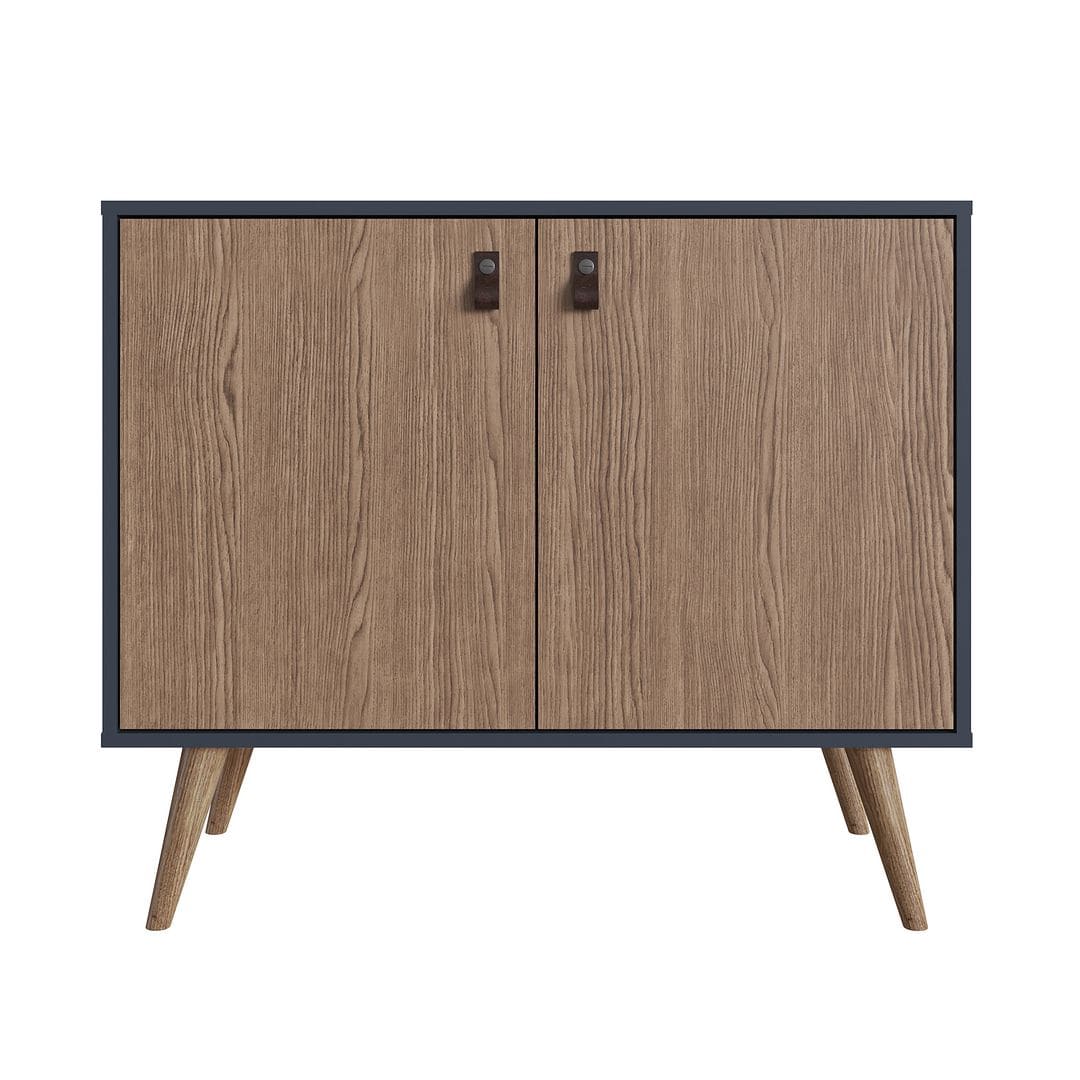 Manhattan Comfort Amber Accent Cabinet with Faux Leather 