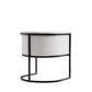 Manhattan Comfort Bali White and Black Faux Leather Dining 