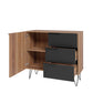 Manhattan Comfort Beekman 35.43 Dresser with 2 Shelves in 