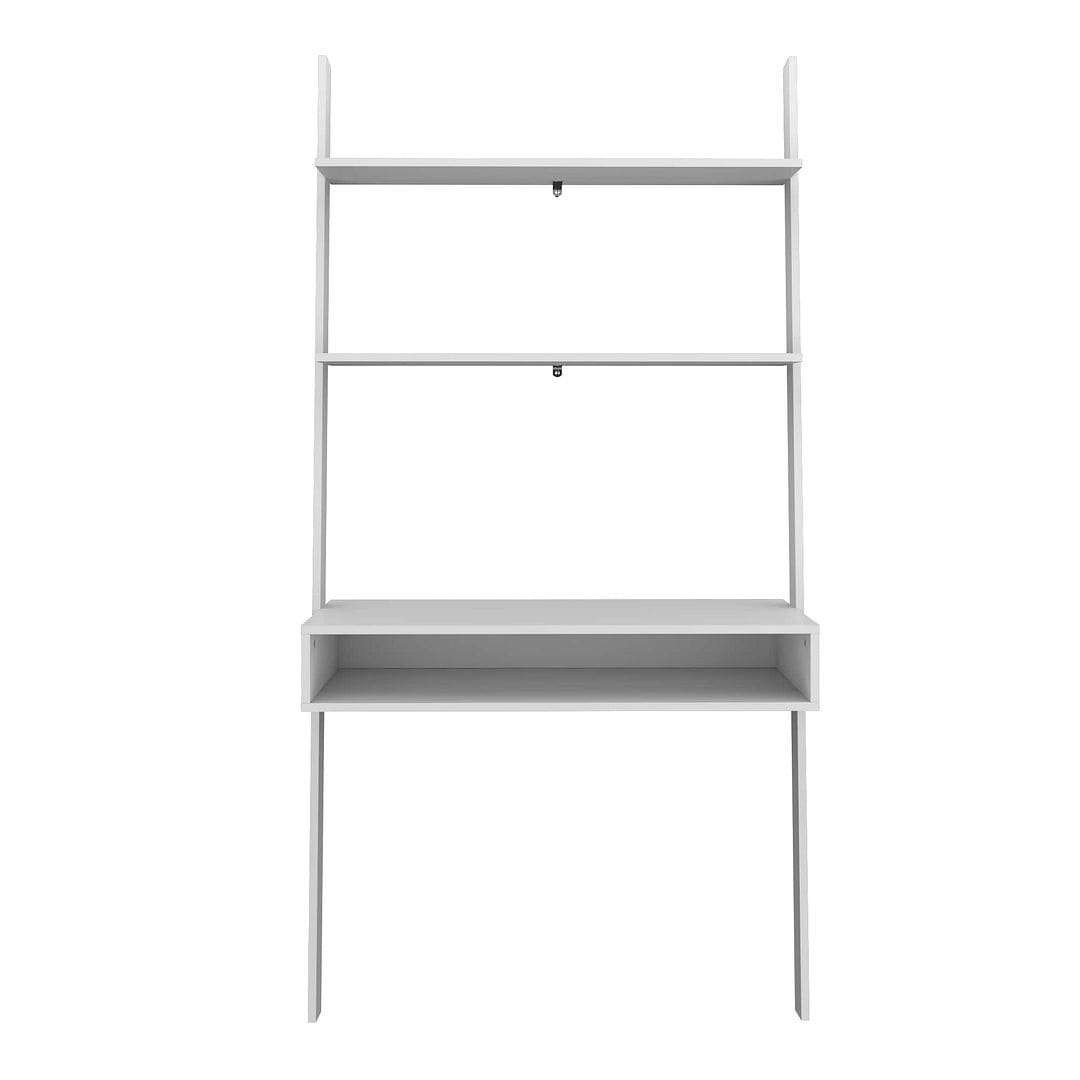 Manhattan Comfort Cooper Ladder Desk with 2 Floating Shelves