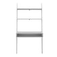 Manhattan Comfort Cooper Ladder Desk with 2 Floating Shelves