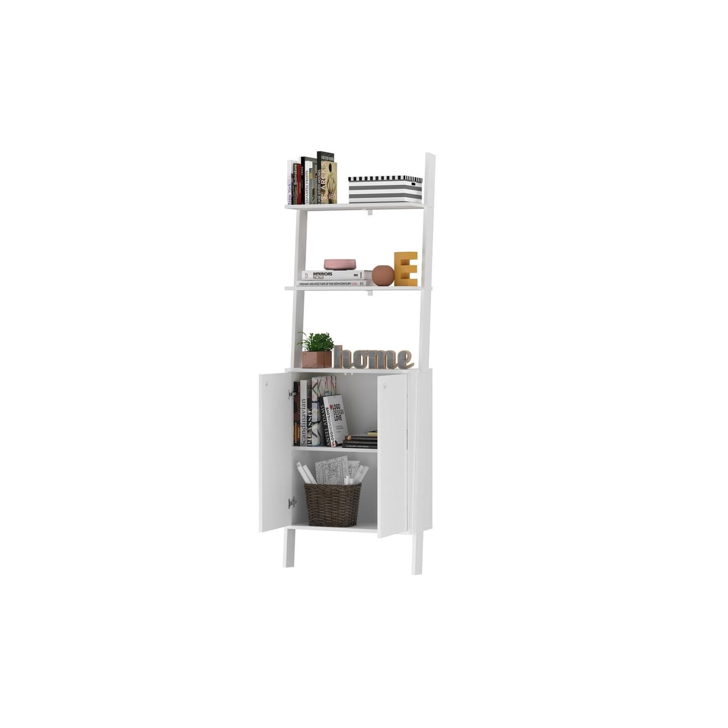 Manhattan Comfort Cooper Ladder Display Cabinet with 2 