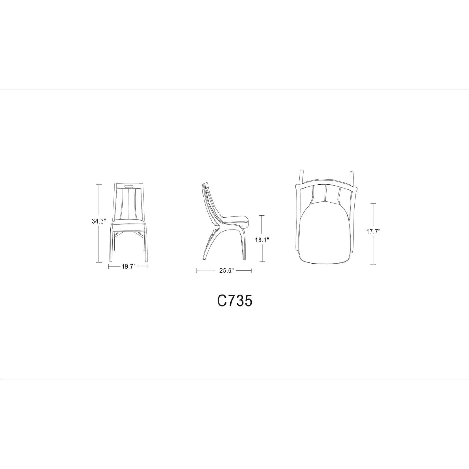 Manhattan Comfort Danube Leatherette Dining Chair - Set of 2