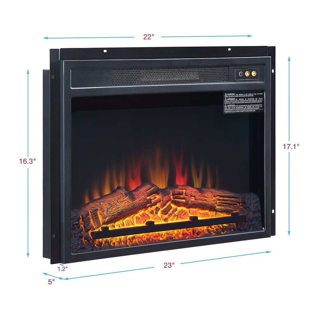 Manhattan Comfort Electric 23 Fireplace Box with Heat 