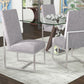 Manhattan Comfort Element Grey Velvet Dining Chair - 