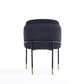 Manhattan Comfort Flor Fabric Dining Chair in Black - 