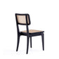 Manhattan Comfort Giverny Dining Chair in Black and Natural 