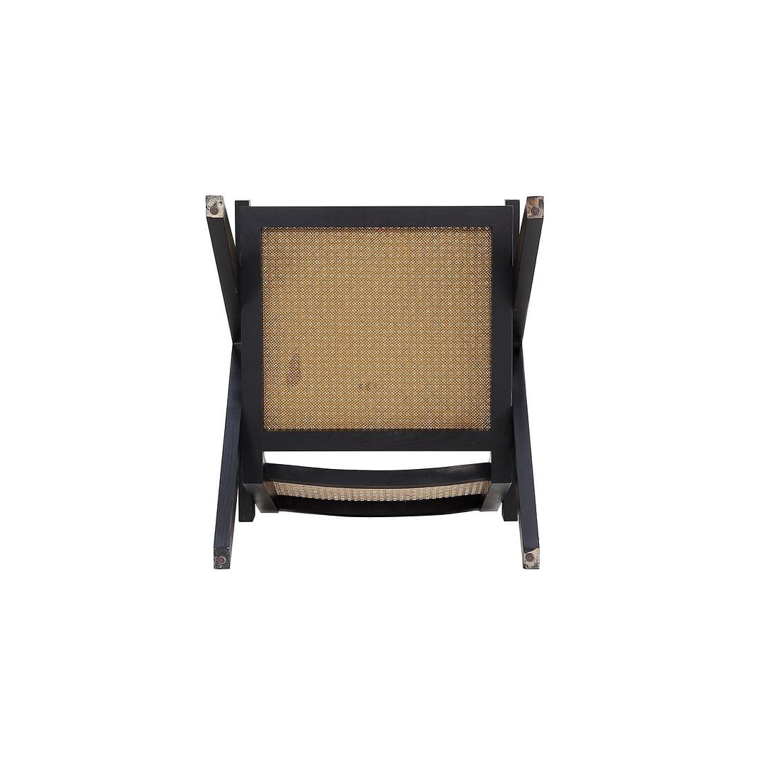 Manhattan Comfort Hamlet Accent Chair in Black and Natural 