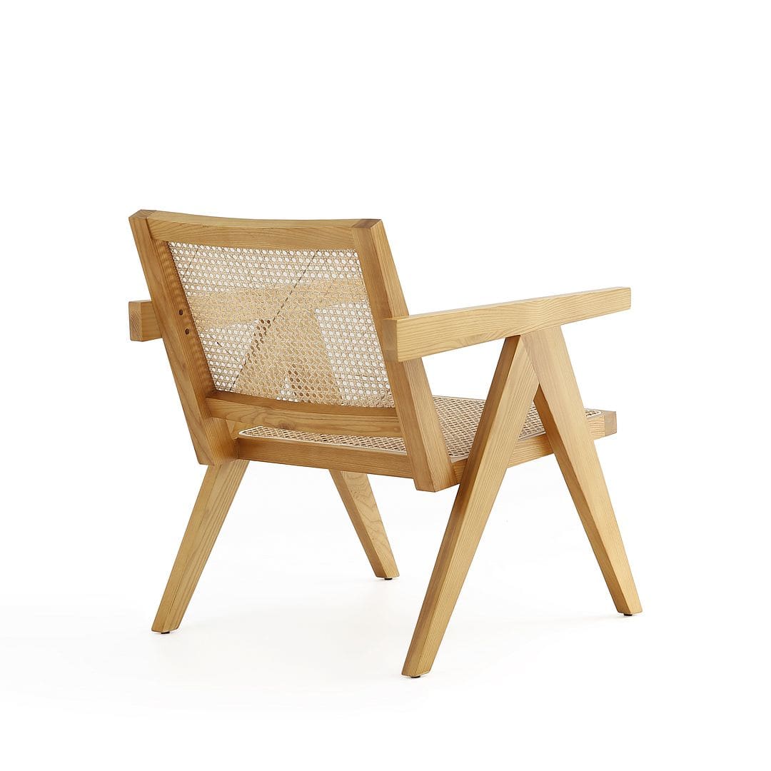 Manhattan Comfort Hamlet Accent Chair in Nature Cane - 