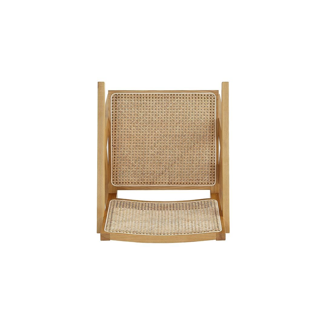 Manhattan Comfort Hamlet Accent Chair in Nature Cane - 