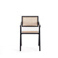 Manhattan Comfort Hamlet Dining Arm Chair in Black and 