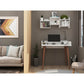 Manhattan Comfort Hampton 35.43 Home Office Desk with Solid 