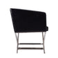 Manhattan Comfort Hollywood Black and Polished Chrome Faux 