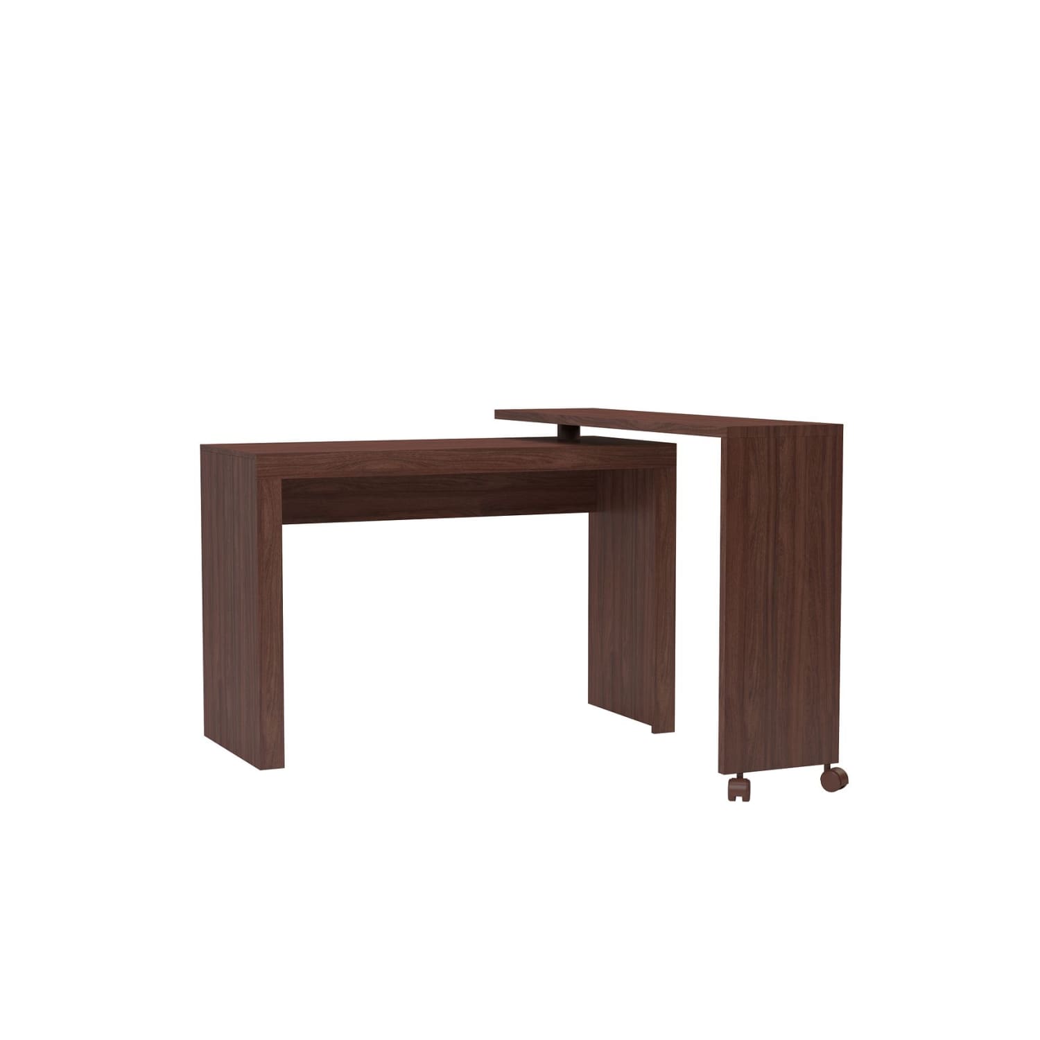 Manhattan Comfort Innovative Calabria Nested Desk in Nut 