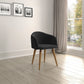 Manhattan Comfort Kari Velvet Matelassé Accent Chair in Black - Set of 2 1020484 810025591274